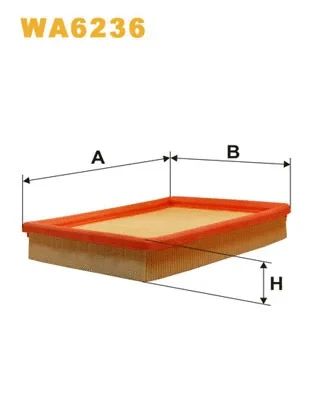 Фільтр повітряний CHEVROLET CLASSIC, WIX FILTERS (WA6236)