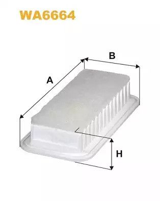Фильтр воздушный PEUGEOT 107, CITROËN C1, DAIHATSU SIRION, WIX FILTERS (WA6664)