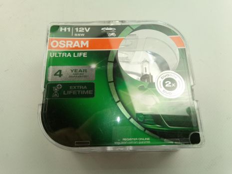 Лампа OSRAM H1 12v 55w Ultra Life (64150 ULT) пара (64150ULT-HCB)