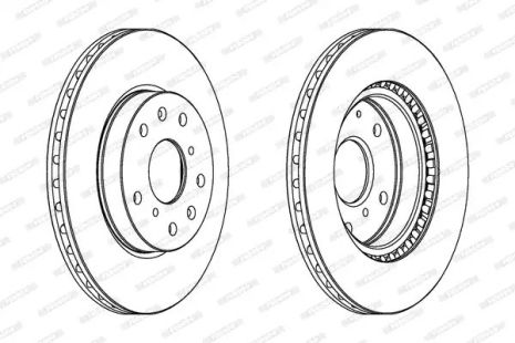 Диск тормозной SUZUKI SX4, FIAT SEDICI, FERODO (DDF1620C)