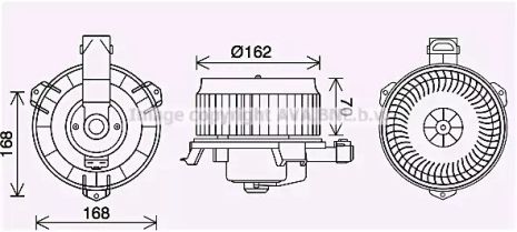 Вентилятор салона LEXUS GX, TOYOTA Land Cruiser (J12) 2002 - 2010, AVA COOLING (TO8743)