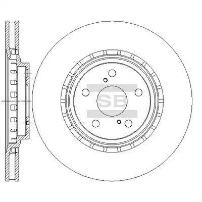 Диск тормозной LEXUS NX, TOYOTA RAV4, SANGSIN (SD4034)