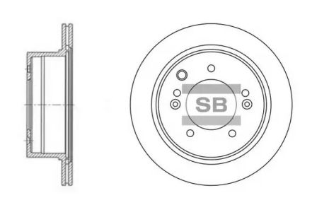 Диск тормозной KIA SORENTO, SANGSIN (SD2013)