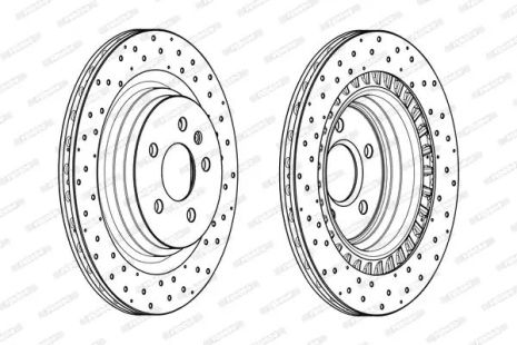 Диск тормозной MERCEDES-BENZ M-CLASS, FERODO (DDF2205C)