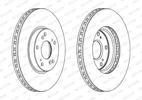 Диск тормозной HONDA ACCORD, FERODO (DDF1775C)
