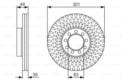 Brake Iveco Daily, Bosch (0986479A23)