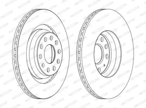 Диск гальмівний SEAT LEON, SKODA KODIAQ, FERODO (DDF1503C)