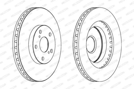 Brake Lexus ES, Toyota Auris, Ferodo (DDF1646C)