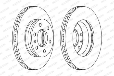 Диск тормозной MERCEDES-BENZ SPRINTER, VW CRAFTER, FERODO (FCR310A)