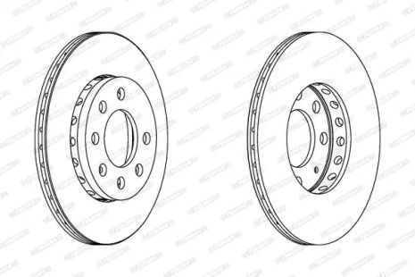 Диск гальмівний AUDI A2, VW LUPO, FERODO (DDF1161C)