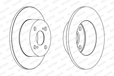 Диск гальмівний TOYOTA COROLLA, FERODO (DDF1487)
