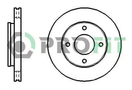 Диск гальмівний MITSUBISHI COLT, SMART FORFOUR, PROFIT (50101621)