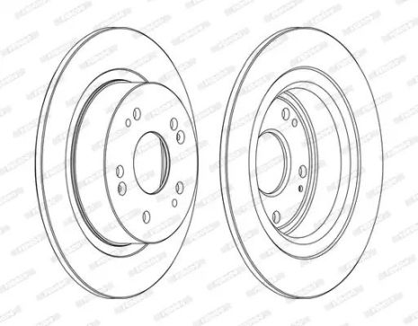 Диск тормозной HONDA ACCORD, FERODO (DDF1776C)