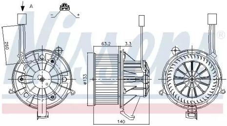 Вентилятор салона VAUXHALL ASTRA, OPEL ASTRA, NISSENS (87264)