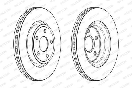 Диск тормозной JEEP GRAND, FERODO (DDF2097C1)