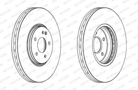 Brake Chrisler Crossfire, Mercedes-Benz Clk, Ferodo (DDF1670C1)