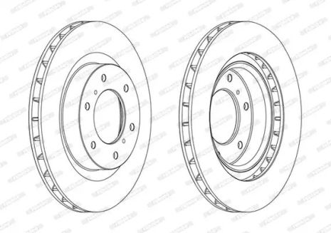 Диск гальмівний MITSUBISHI PAJERO, FERODO (DDF1757C)