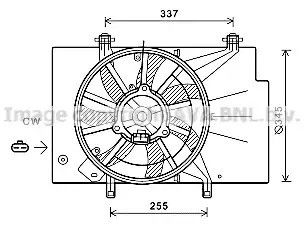 Вентилятор охлаждения двигателя FORD B-MAX, AVA COOLING (FD7582)