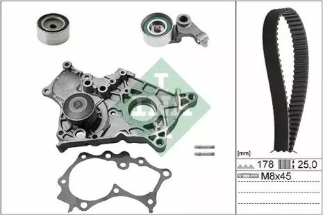 Водяний насос + комплект ГРМ TOYOTA COROLLA, INA (530042230)