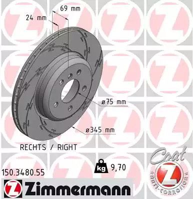 BRAKE BMW 6, Zimmermann (150348055)