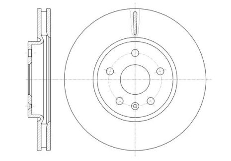 Диск гальмівний CHEVROLET MALIBU, SAAB 9-5, REMSA (6128610)