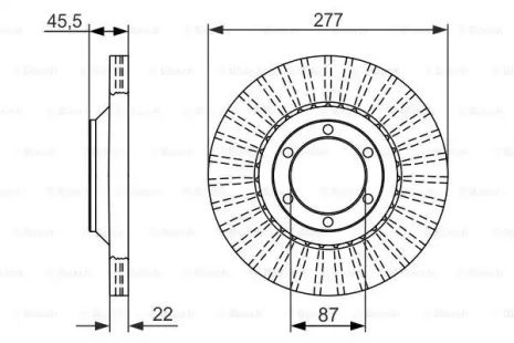 Диск гальмівний HYUNDAI GALLOPER, MITSUBISHI GALLOPER, BOSCH (0986479702)