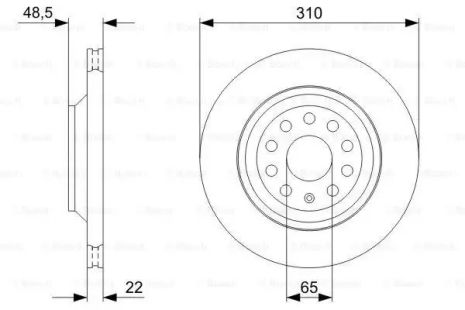 Диск тормозной CUPRA LEON, SEAT LEON, BOSCH (0986479303)