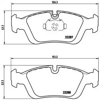 Гальмівні колодки, Alpina Roadster, BMW Z4, Brembo (P06024)