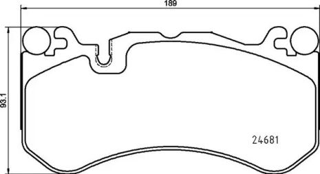 Комплект тормозных колодок, дисковый тормоз MERCEDES-BENZ AMG, BREMBO (P50142)