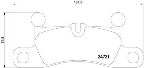 Набір гальмівних прокладок, Porsche Cayenne, VW Touareg, Brembo (P65027)