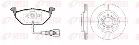 Комплект гальм, 2 диски+4 колодки SKODA OCTAVIA, SEAT ALTEA, REMSA (863305)