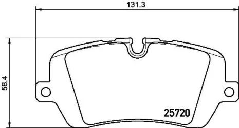 Набір гальмівних колодок, Disk Brake Land Rover, Brembo (P44021)