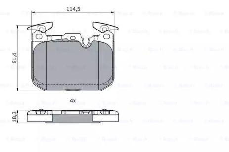 Комплект тормозных колодок, дисковый тормоз BMW 4, BOSCH (0986494947)