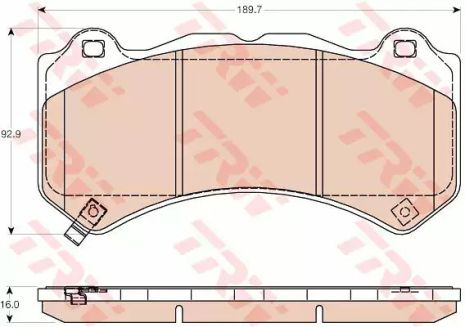 Комплект тормозных колодок, дисковый тормоз JEEP GRAND, NISSAN GT-R, TRW (GDB4450)