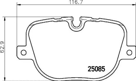 Набір гальмівних колодок, Disk Brake Land Rover, Brembo (P44025)