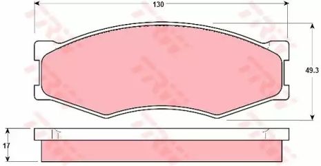 Комплект тормозных колодок, дисковый тормоз LDV CUB, INFINITI M30, TRW (GDB318)