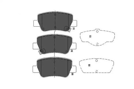 Комплект тормозных колодок, дисковый тормоз TOYOTA AVENSIS, KAVO PARTS (KBP9107)