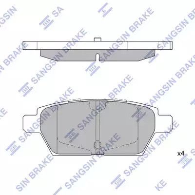 Комплект тормозных колодок, дисковый тормоз FORD USA, MAZDA 6, HI-Q (SP1476)