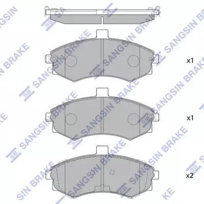 Комплект гальмівних колодок, дискове гальмо KIA CERATO, HYUNDAI MATRIX, HI-Q (SP1152)