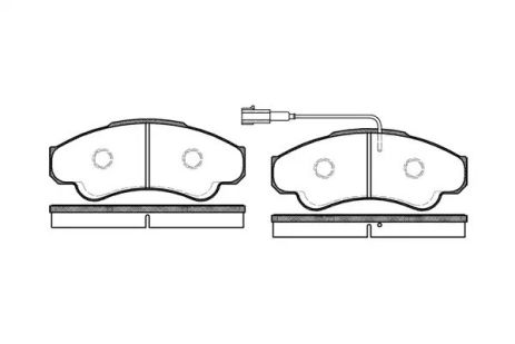 Набір гальмівних майданчиків, диска гальма Citroën Jumper, Bogeot Boxer, REMSA (095901)