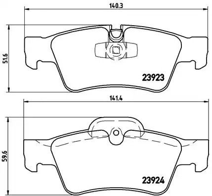 Набір гальмівних колодок, Mercedes-Benz R-клас, Brembo (P50064) Диск.