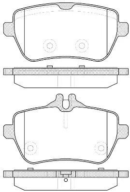 Набір гальмівних колодок, Mercedes-Benz S-клас, Woking (P1435300) Диск.