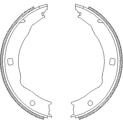 Комплект гальмівних колодок, гальмо стоянки PEUGEOT 607, REMSA (471700)