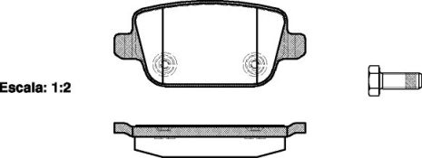 Набір гальмівних колодок, Disk Brake Land Rover, Volvo XC70, REMSA (125600)