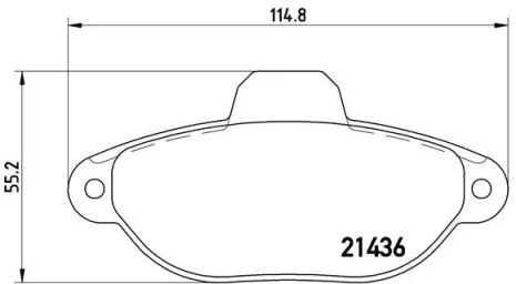 Комплект гальмівних колодок, дискове гальмо ZASTAVA 10, LANCIA Y, BREMBO (P23096)