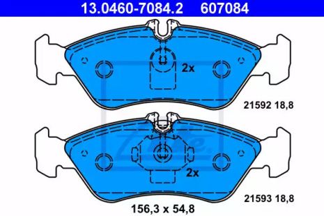 Комплект гальмівних колодок, дискове гальмо VW LT, MERCEDES-BENZ SPRINTER, ATE (13046070842)