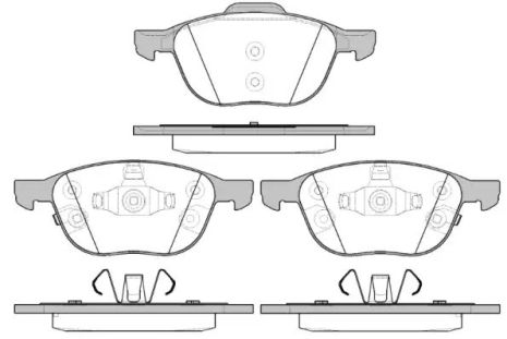 Комплект тормозных колодок, дисковый тормоз FORD FOCUS, REMSA (108212)