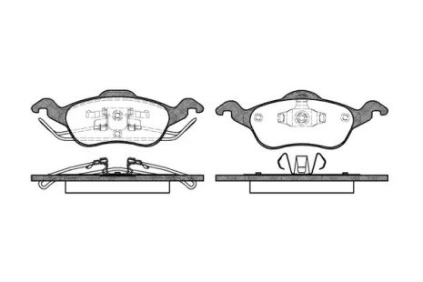 Комплект тормозных колодок, дисковый тормоз FORD FOCUS, REMSA (069100)