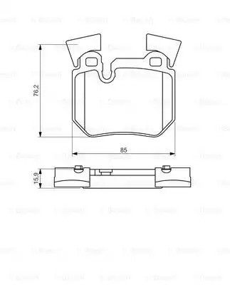 Комплект гальмівних колодок, дискове гальмо BMW 1, BOSCH (0986494421)