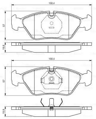 Комплект гальмівних колодок, дискове гальмо BMW 5, PORSCHE 911, BOSCH (0986495162)